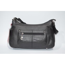 HEXÁGONA: Bolso de piel con bandolera.