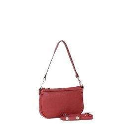 HEXÁGONA: Bolso mujer de piel pequeño 462348-ROJO