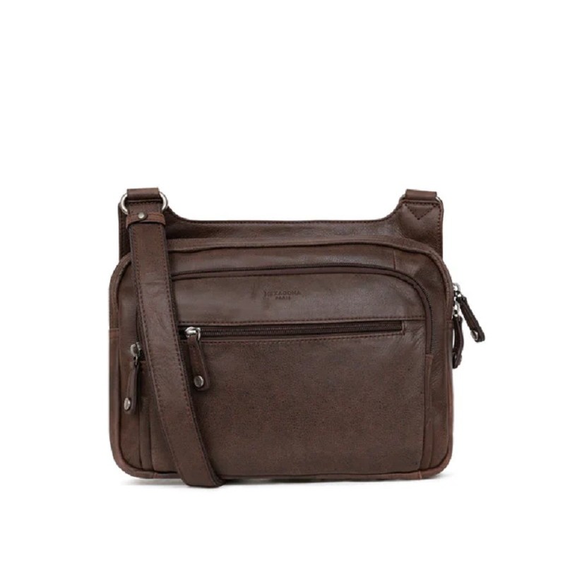 HEXÁGONA: BOLSO DE HOMBRE HORIZONTAL DE 29cm. 663085
