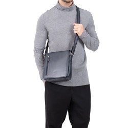 HEXÁGONA: BOLSO DE HOMBRE BANDOLERA EN PIEL DE 23 cm. 461326