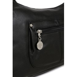 HEXÁGONA: Bolso de piel con bandolera.