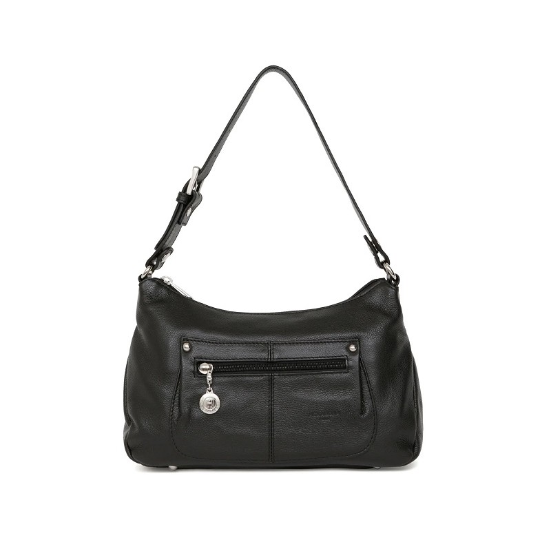 HEXÁGONA: Bolso de piel con bandolera.