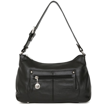 HEXÁGONA: Bolso de piel con bandolera.