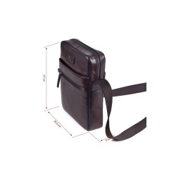 MIGUEL BELLIDO: BANDOLERA DE HOMBRE EN PIEL VACUNO 8103-BUDAPEST-MARRON