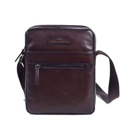 MIGUEL BELLIDO: BANDOLERA DE HOMBRE EN PIEL VACUNO 8103-BUDAPEST-MARRON