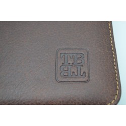 TITTO BLUNI: AGENDA DE TRABAJO GRANDE DE PIEL CERRADA CON CREMALLERA PAGINA DIA 27x19