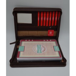 TITTO BLUNI: AGENDA DE TRABAJO GRANDE DE PIEL CERRADA CON CREMALLERA PAGINA DIA 27x19