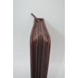 TITTO BLUNI: AGENDA DE TRABAJO GRANDE DE PIEL CERRADA CON CREMALLERA PAGINA DIA 27x19