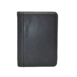 TITTO BLUNI: AGENDA DE TRABAJO GRANDE DE PIEL CERRADA CON CREMALLERA PAGINA DIA 27x19