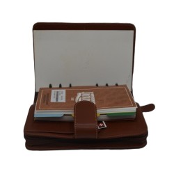 PERPIEL: AGENDA DE ANILLAS CON MONEDERO DE CREMALLERA 2 DIAS X PÁGINA 19X14 CM.