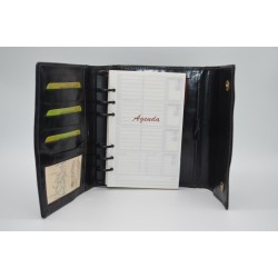 THE CRAFTSMAN: AGENDA DE ANILLAS MEDIANA DE PIEL 3 DIAS X PÁGINA 20X17 CM.