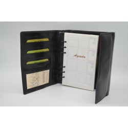 THE CRAFTSMAN: AGENDA DE ANILLAS MEDIANA DE PIEL 3 DIAS X PÁGINA 20X17 CM.