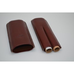 GÓMEZ: PURERA DE PIEL HECHA EN UBRIQUE PARA 2 PUROS