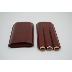 R.D. GÓMEZ: PURERA DE PIEL HECHA EN UBRIQUE PARA 3 PUROS