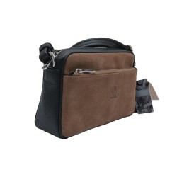 El Potro: Bolso bandolera mujer piel VACUNO 3108-NATURAL-TOPO