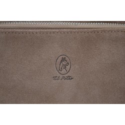 El Potro: Bolso bandolera mujer piel VACUNO 3108-NATURAL-TOPO