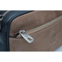 El Potro: Bolso bandolera mujer piel VACUNO 3108-NATURAL-TOPO