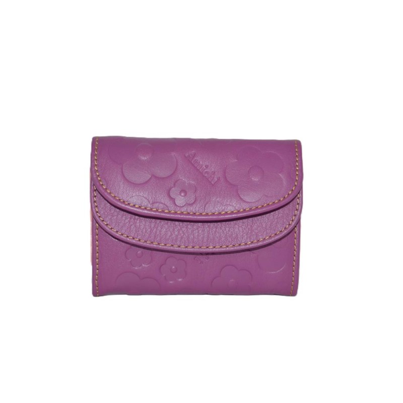 AMICHI: MONEDERO BILLETERO DE MUJER PIEL 10 CM. 102965-MALVA