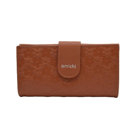 AMICHI: CARTERA MUJER GRANDE 18.5 CM. PIEL 261014