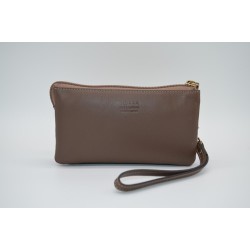AMICHI: BOLSITO DE MANO PORTAMÓVIL PIEL 106005-TAUPE
