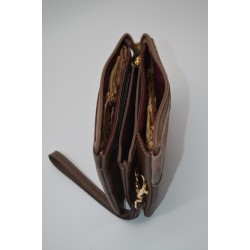 AMICHI: BOLSITO DE MANO PORTAMÓVIL PIEL 106005-TAUPE