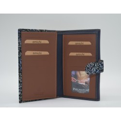 AMICHI: CARTERA MUJER PIEL MEDIANA 16 CM. 260833-AZUL