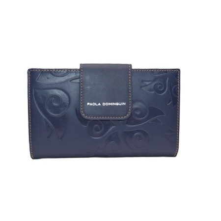 PAOLA DOMINGUIN: CARTERA MUJER PIEL MEDIANA 16 CM. 260821-AZUL