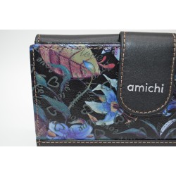 AMICHI: CARTERA MUJER PIEL HECHA EN UBRIQUE MEDIANA 16 CM. 260815