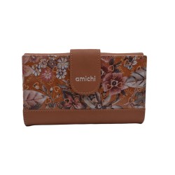 AMICHI: CARTERA MUJER PIEL HECHA EN UBRIQUE MEDIANA 16 CM. 260815