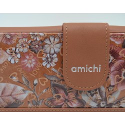 AMICHI: CARTERA MUJER PIEL HECHA EN UBRIQUE MEDIANA 16 CM. 260815