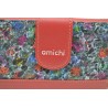 AMICHI: CARTERA MUJER PIEL HECHA EN UBRIQUE MEDIANA 14 CM. 111557-ROJA