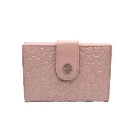 AMICHI: CARTERA MUJER PIEL HECHA EN UBRIQUE MEDIANA 14 CM. 111572-NUDE