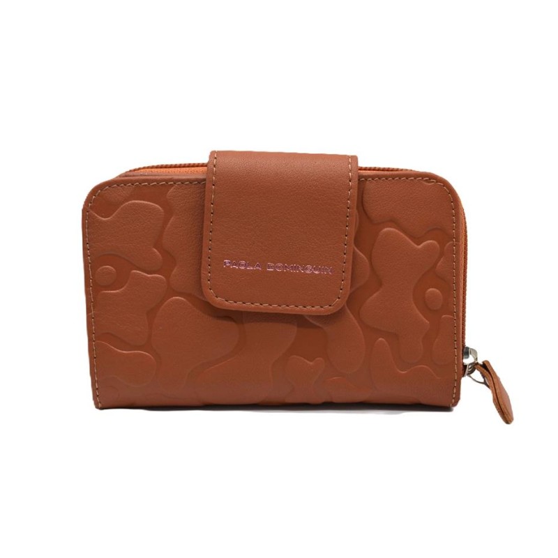 PAOLA DOMINGUIN: CARTERA MUJER PIEL HECHA EN UBRIQUE MEDIANA 14 CM. 109124