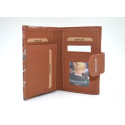 AMICHI: CARTERA MUJER PIEL HECHA EN UBRIQUE MEDIANA 14 CM. 111525