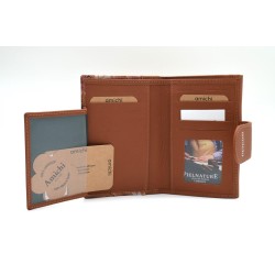 AMICHI: CARTERA MUJER PIEL HECHA EN UBRIQUE MEDIANA 14 CM. 111525