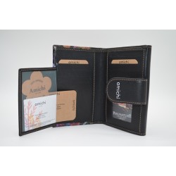 AMICHI: CARTERA MUJER PIEL HECHA EN UBRIQUE MEDIANA 14 CM. 111525