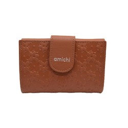 AMICHI: CARTERA MUJER PIEL HECHA EN UBRIQUE MEDIANA 14 CM. 111514