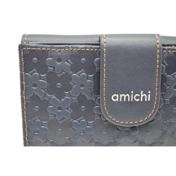 AMICHI: CARTERA MUJER PIEL HECHA EN UBRIQUE MEDIANA 14 CM. 111514