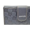 AMICHI: CARTERA MUJER PIEL HECHA EN UBRIQUE MEDIANA 14 CM. 111514
