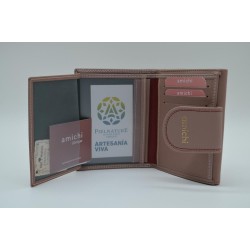 AMICHI: CARTERA MUJER PEQUEÑA 11.5 CM. PIEL 1059-BASIC