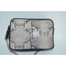 EL POTRO: BOLSO BANDOLERA DE CADENA  NEGRO/ANIMAL PRINT