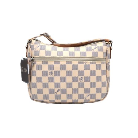 El Potro: Bolso bandolera mediano mujer 1241-CHESS-BEIGE
