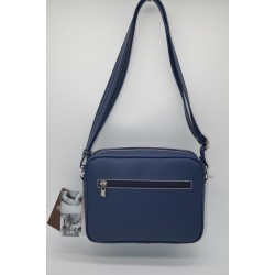 EL POTRO: BOLSO BANDOLERA DE LONA Y PIEL 2627-ANGULA-AZUL