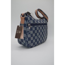 El Potro: Bolso bandolera mediano mujer 1241-CHESS-AZUL