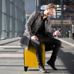 ITACA: Maleta cabina Polipropileno 4R dobles 760.350-SARAJEVO-AMARILLA