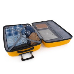 ITACA: Maleta GRANDE Polipropileno 4R dobles 760.370-SARAJEVO-AMARILLA