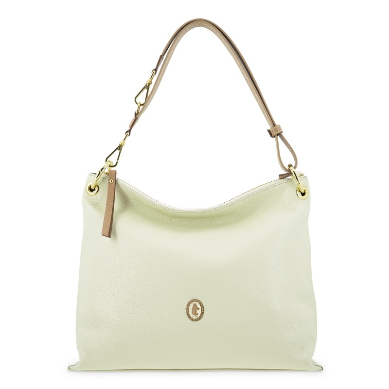 EL POTRO: BOLSO HOBO MEDIANO MUJER PIEL VACUNO 1518-OASIS-IVORY