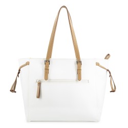 EL POTRO: BOLSO SHOPPING MUJER EN LONA Y PIEL 4501-BASE-BLANCO