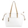 EL POTRO: BOLSO SHOPPING MUJER EN LONA Y PIEL 4501-BASE-BLANCO