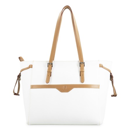 EL POTRO: BOLSO SHOPPING MUJER EN LONA Y PIEL 4501-BASE-BLANCO